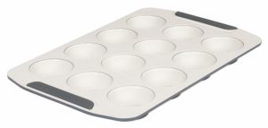 casaWare Ceramic Coated NonStick 12 Cup Muffin Pan (Blue Granite