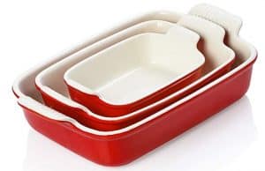 who makes the best ceramic cookware in red