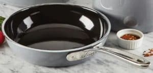 Grey all clad ceramic fry pan image