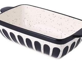baking bread in ceramic loaf pan black and white picture