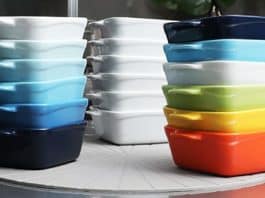 5 Inch Square Ceramic Baking Dish Multi Color Image