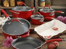 Pioneer Woman Red Pots and Pans Image two