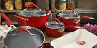 Pioneer Woman Red Pots and Pans Image two